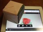 折り紙マジック・ローズ・キューブ　箱がバラの花に変形します。