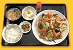 豚肉と五種野菜の味噌炒め定食