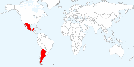 世界地図_メキシコ-アルゼンチン