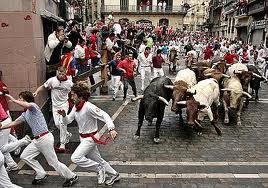 スペイン_牛追い祭り