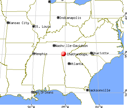 chattanooga tn map