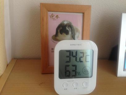 寝室の温度計