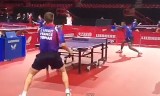 【技術】　フランス選手の練習風景　世界卓球2013パリ