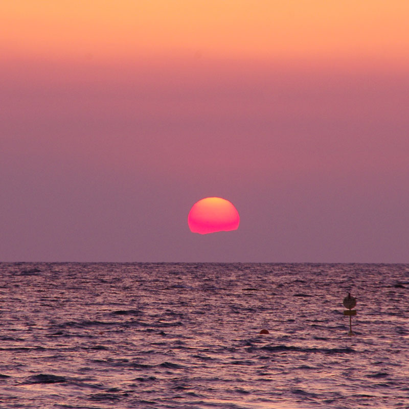 白良浜の夕陽